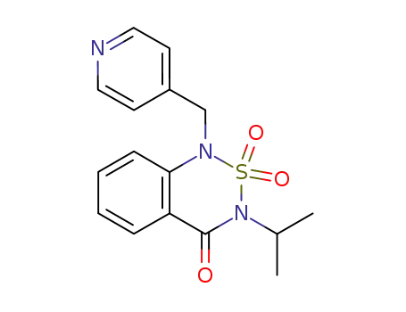 3-isopropyl-2,2-dioxo-1-pyridin-4-ylmethyl-2,3-dihydro-1H-2λ6-benzo[1,2,6]thiadiazin-4-one