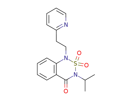 3-isopropyl-2,2-dioxo-1-(2-pyridin-2-yl-ethyl)-2,3-dihydro-1H-2λ6-benzo[1,2,6]thiadiazin-4-one