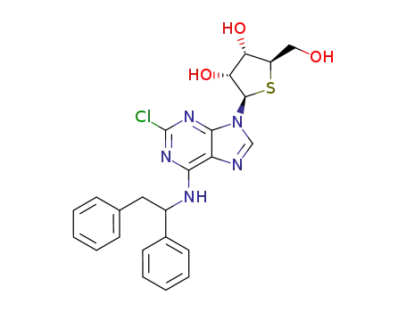 2-chloro-6-(1,2-diphenylethyl)amino-9-(4-thio-β-D-ribofuranosyl)purine