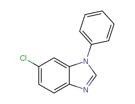Molecular Structure of 96048-77-0 (1H-Benzimidazole, 6-chloro-1-phenyl-)