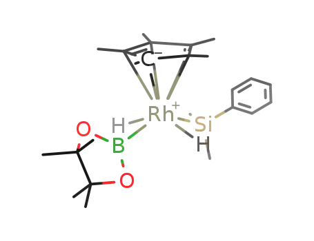 trans-η5-pentamethylcyclopentadienyl(dihydrido)(dimethylphenylsilyl-κSi)(4,5-dihydro-4,4,5,5-tetramethyl-1,3,2-dioxaborole-kappa.B)rhodium(III)