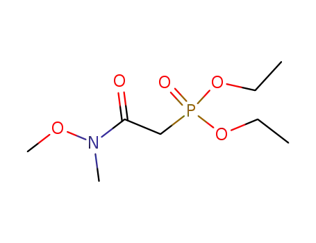 Molecular Structure of 124931-12-0 (DIETHYL (N-METHOXY-N-METHYLCARBAMOYLMETHYL)PHOSPHONATE)