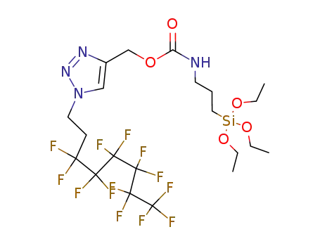 [2-(triethoxysilyl)-propyl]-carbamic acid [1-(3,3,4,4,5,5,6,6,7,7,8,8,8-tridecafluoro-octyl)-1H-[1,2,3]triazol-4-yl]-methyl ester