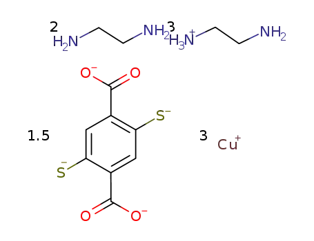 [Cu3(2,5-dimercapto-1,4-benzenedicarboxylato)1.5(1,2-ethylenediamine)2(1,2-ethylenediamine(+1H))3]