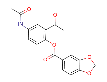 2-O-([1,3]dioxol-5-benzoate)-5-acetamido-acetophenone