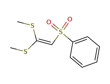 Molecular Structure of 41374-14-5 (Benzene, [[2,2-bis(methylthio)ethenyl]sulfonyl]-)