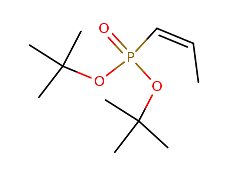 Molecular Structure of 25383-05-5 (Phosphonic acid, (1Z)-1-propenyl-, bis(1,1-dimethylethyl) ester)