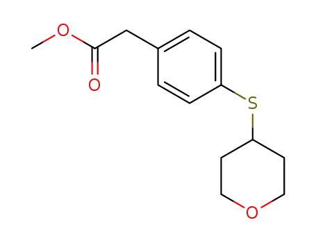 methyl 2-(4-tetrahydropyran-4-ylsulfanylphenyl)acetate
