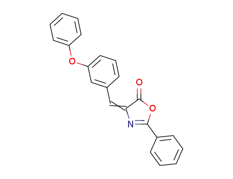 Molecular Structure of 297142-55-3 (5(4H)-Oxazolone, 4-[(3-phenoxyphenyl)methylene]-2-phenyl-)