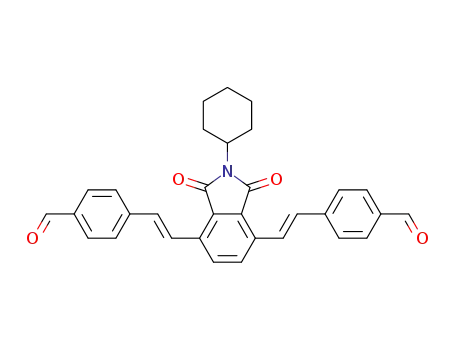 4,4'-((1E,1'E)-(2-cyclohexyl-1,3-dioxoisoindoline-4,7-diyl)bis(ethene-2,1-diyl))dibenzaldehyde