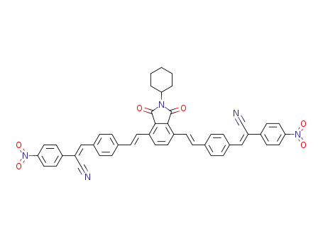 (2Z,2'Z)-3,3'-(((1E,1'E)-(2-cyclohexyl-1,3-dioxoisoindoline-4,7-diyl)bis(ethene-2,1-diyl))bis(4,1-phenylene))bis(2-(4-nitrophenyl)acrylonitrile)