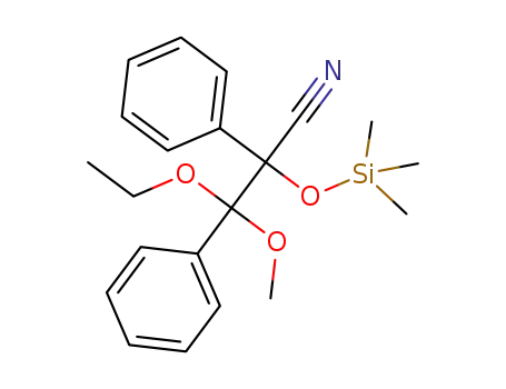 (+)-1,2-diphenyl-1,1-dimethoxy-2-trimethylsilyloxypropanenitrile