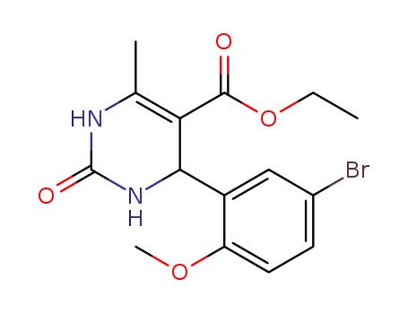5-ethoxycarbonyl-4-(2-methoxy-5-bromophenyl)-6-methyl-3,4-dihydropyrimidin-2-(1H)-one