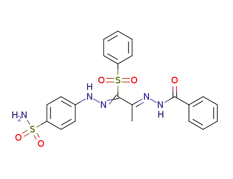 4-(2-(2-(2-benzoylhydrazono)-1-(phenylsulfonyl)propylidene)hydrazinyl)benzenesulfonamide