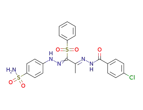 4-(2-(2-(2-chlorobenzoylhydrazono)-1-(phenylsulfonyl)propylidene)hydrazinyl)benzenesulfonamide