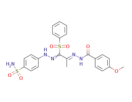 4-(2-(2-(2-methoxybenzoylhydrazono)-1-(phenylsulfonyl)propylidene)hydrazinyl)benzenesulfonamide