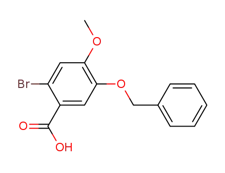 Molecular Structure of 24958-42-7 (2-Bromo-4-methoxy-5-benzyloxybenzoic acid)