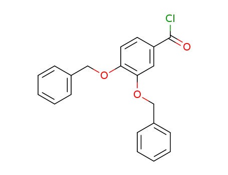 Molecular Structure of 1486-54-0 (3,4-BIS(BENZYLOXY)BENZOYL CHLORIDE)