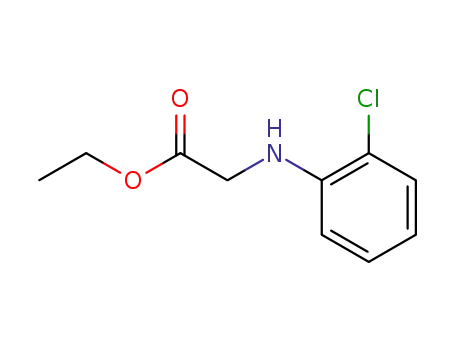 Molecular Structure of 2522-00-1 (Glycine, N-(2-chlorophenyl)-, ethyl ester)