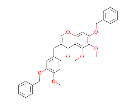 7-(benzyloxy)-3-(3'-(benzyloxy)-4'-methoxybenzyl)-5,6-dimethoxy-4H-chromen-4-one
