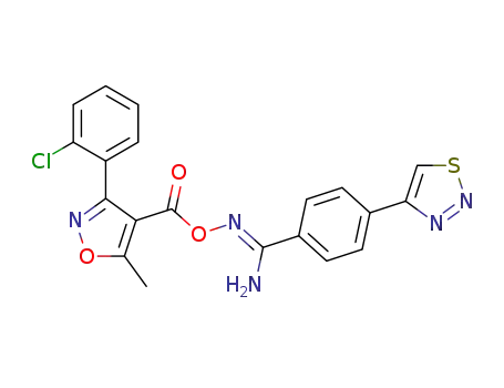 (Z)-N'-((3-(2-chlorophenyl)-5-methyl isoxazole-4-carbonyl)oxy)-4-(1,2,3-thiadiazol-4-yl)benzimidamide