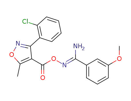 (Z)-N′-((3-(2-chlorophenyl)-5-methylisoxazole-4-carbonyl)oxy)-3-methoxybenzimidamide