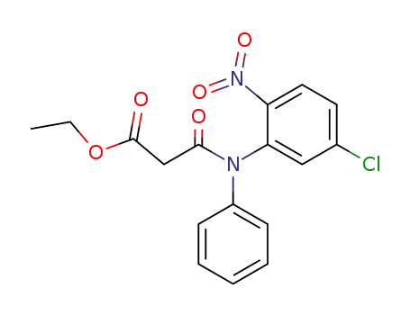 Molecular Structure of 22316-45-6 (ethyl 3-[(5-chloro-2-nitrophenyl)phenylamino]-3-oxopropionate)