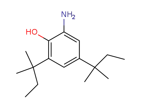 Molecular Structure of 23786-32-5 (Phenol, 2-amino-4,6-bis(1,1-dimethylpropyl)-)