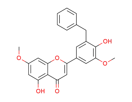 2-((3-benzyl-4-hydroxy-5-methoxy)phenyl)-5-hydroxy-7-methoxy-4H-benzopyran-4-one