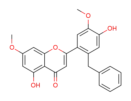 2-((2-benzyl-4-hydroxy-5-methoxy)phenyl)-5-hydroxy-7-methoxy-4H-benzopyran-4-one