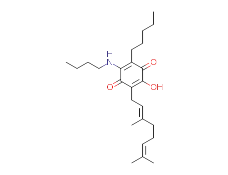6-(3,7-dimethyl-octa-2,6-dienyl)-5-hydroxy-3-pentyl-2-butylamino [1,4]benzoquinone