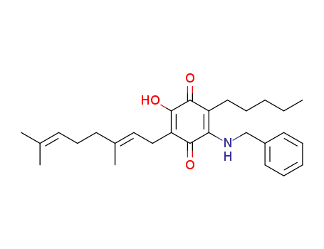2-benzylamino-6-(3,7-dimethyl-octa-2,6-dienyl)-5-hydroxy-3-pentyl-[1,4]benzoquinone