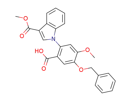 5-(benzyloxy)-4-methoxy-2-[3-(methoxycarbonyl)-1H-indol-1-yl]benzoic acid