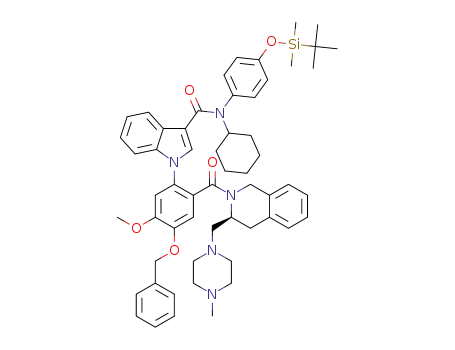 1-[4-(benzyloxy)-5-methoxy-2-[(3S)-3-[(4-methylpiperazin-1-yl)methyl]-1,2,3,4-tetrahydroisoquinoline-2-carbonyl]phenyl]-N-{4-[(tert-butyldimethylsilyl)oxy]phenyl}-N-cyclohexyl-1H-indole-3-carboxamide