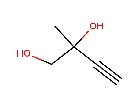 Molecular Structure of 21433-93-2 (3-Butyne-1,2-diol, 2-methyl-)