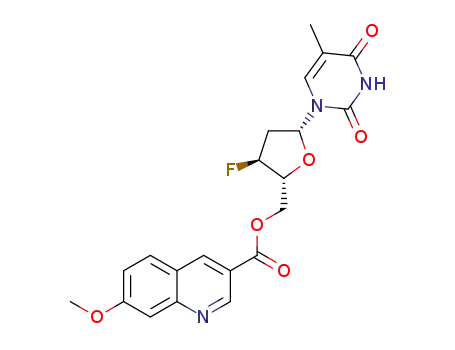 ((2R,3S,5R)-3-fluoro-5-(5-methyl-2,4-dioxo-3,4-dihydropyrimidin-1(2H)-yl)tetrahydrofuran-2-yl)methyl 7-methoxyquinoline-3-carboxylate