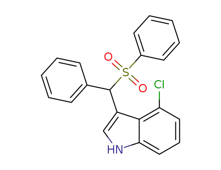 4-chloro-3-[phenyl(phenylsulfonyl)methyl]-1H-indole