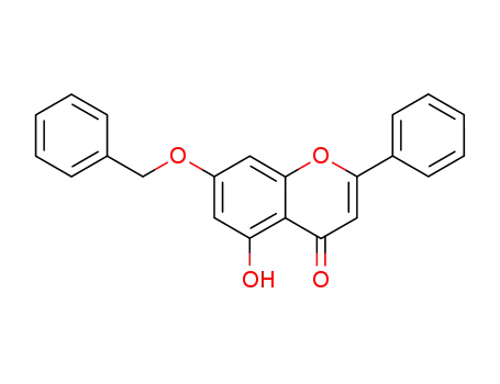 Molecular Structure of 110506-85-9 (7-(benzyloxy)-5-hydroxy-2-phenyl-4H-chromen-4-one)