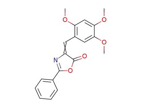 Molecular Structure of 22892-39-3 (2-phenyl-4-(2,4,5-trimethoxybenzylidene)-1,3-oxazol-5(4H)-one)