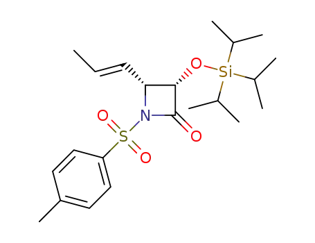 (3R*,4S*)-4-((E)-prop-1-en-1-yl)-1-tosyl-3-((triisopropylsilyl)oxy)azetidin-2-one
