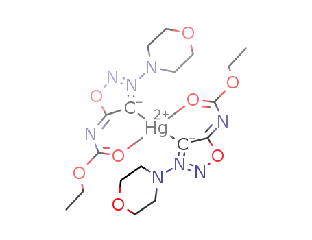bis(6-ethoxycarbonyl-3-morpholinyl-sydnone imine-4-yl)mercury(II)
