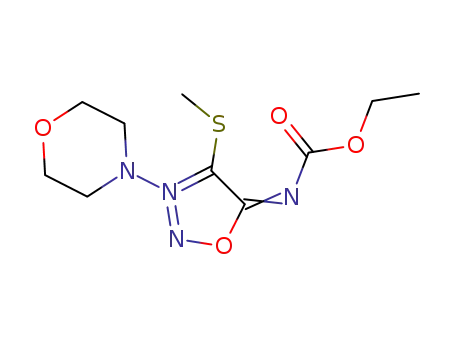 6-ethoxycarbonyl-4-methylthio-3-morpholinyl sydnone imine