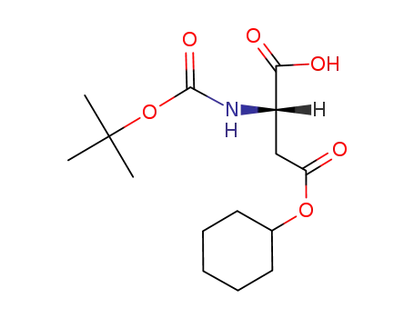 Molecular Structure of 73821-95-1 (Boc-Asp(Ochx)-OH)