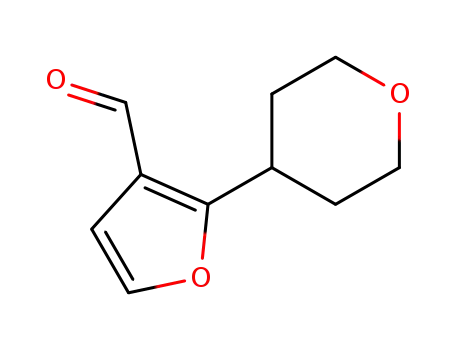 2-(tetrahydro-2H-pyran-4-yl)furan-3-carbaldehyde