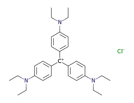 Molecular Structure of 2390-59-2 (Ethanaminium,N-[4-[bis[4-(diethylamino)phenyl]methylene]-2,5-cyclohexadien-1-ylidene]-N-ethyl-,chloride (1:1))