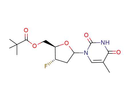 2,2-Dimethyl-propionic acid (2R,3S)-3-fluoro-5-(5-methyl-2,4-dioxo-3,4-dihydro-2H-pyrimidin-1-yl)-tetrahydro-furan-2-ylmethyl ester