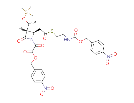 [(2R,3S)-2-[2-(4-Nitro-benzyloxycarbonylamino)-ethylsulfanylcarbonylmethyl]-4-oxo-3-((R)-1-trimethylsilanyloxy-ethyl)-azetidin-1-yl]-oxo-acetic acid 4-nitro-benzyl ester