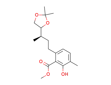 3-methyl-6-(3(R)-methyl-4,5-O-isopropylidenepentyl)salicylic acid methyl ester