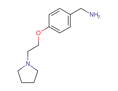 Molecular Structure of 122893-33-8 (Benzenemethanamine, 4-[2-(1-pyrrolidinyl)ethoxy]-)