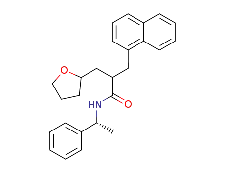 N-<(R)-α-methylbenzyl>-2-<(naphth-1-yl)methyl>-3-(tetrahydrofur-2-yl)propanamides